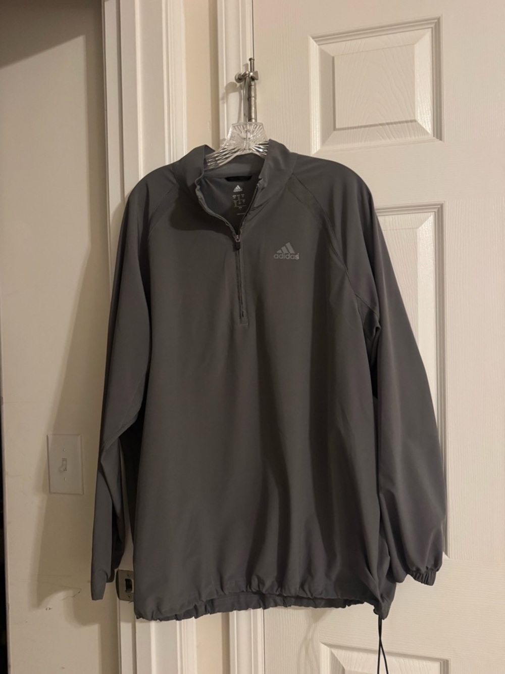 adidas Men’s Gray Half-Zip Performance Jacket